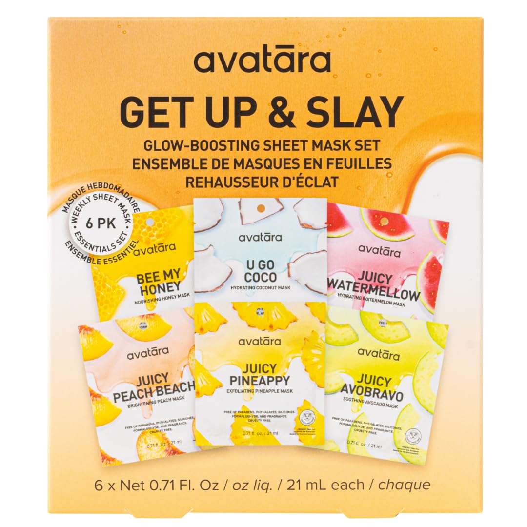 All-Stars 8-Pack Facial Sheet Mask Variety Set | Clean K-Beauty for Sensitive Skin