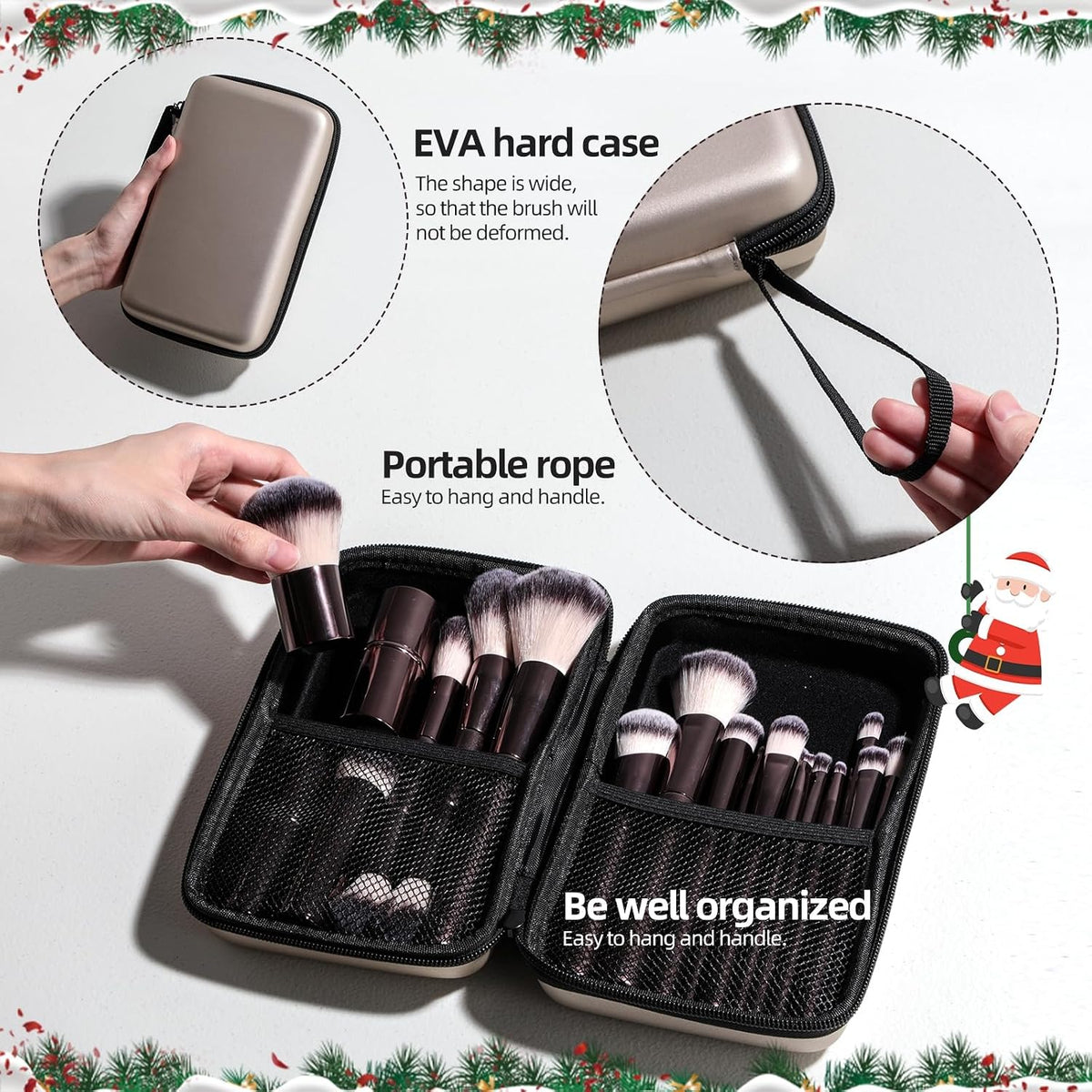 Professional 20Pcs Makeup Brush Set with Travel Case, Premium Synthetic Bristles for Foundation & Eyeshadow