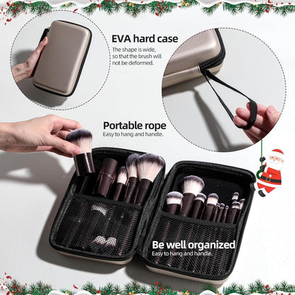 Professional 20Pcs Makeup Brush Set with Travel Case, Premium Synthetic Bristles for Foundation & Eyeshadow