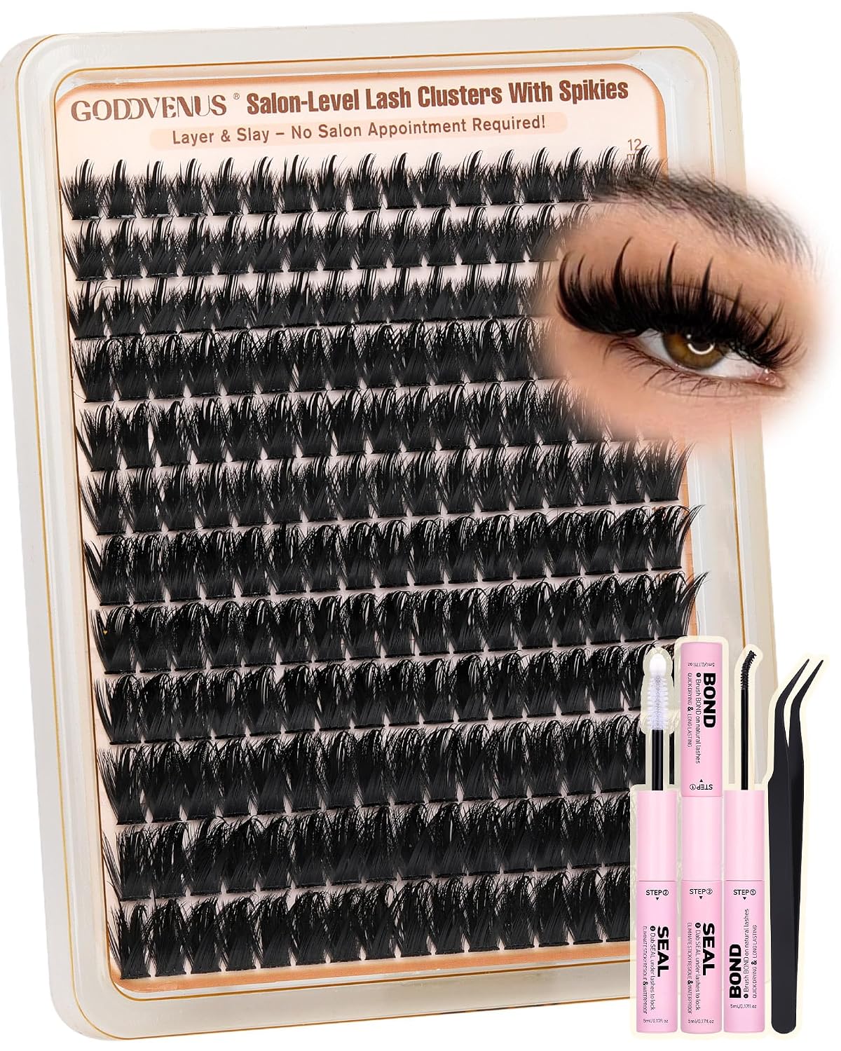 Manga Lash Clusters With Spikes Wispy Eyelash Extensions Fluffy Anime Individual Lashes (D Curve 12-18mm 204pcs)