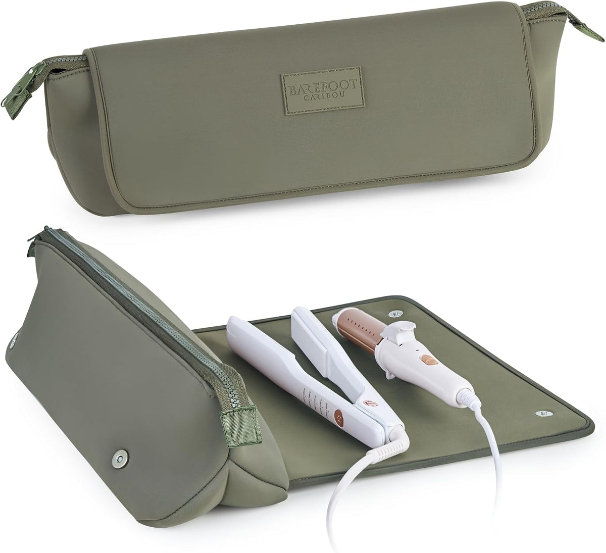 Hair Tools Travel Bag and Heat Resistant Mat (15.5") for Flat Irons, Straighteners, and Curling Irons