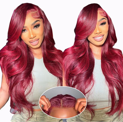 613 Blonde 28-Inch Body Wave Human Hair Wig - 13x6 HD Transparent Lace Front