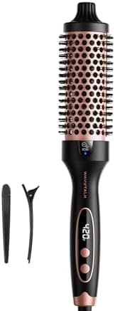 1.5 Inch Heated Round Brush with Ionic Technology and 5 Heat Settings for Blowout Look