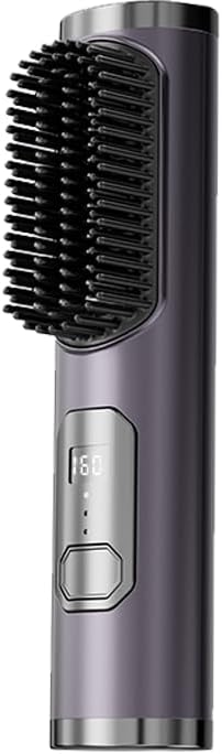 Cordless Hair Straightener Brush, Portable 500 Million Ions Smooth Straightening Comb, MCH Fast Heating