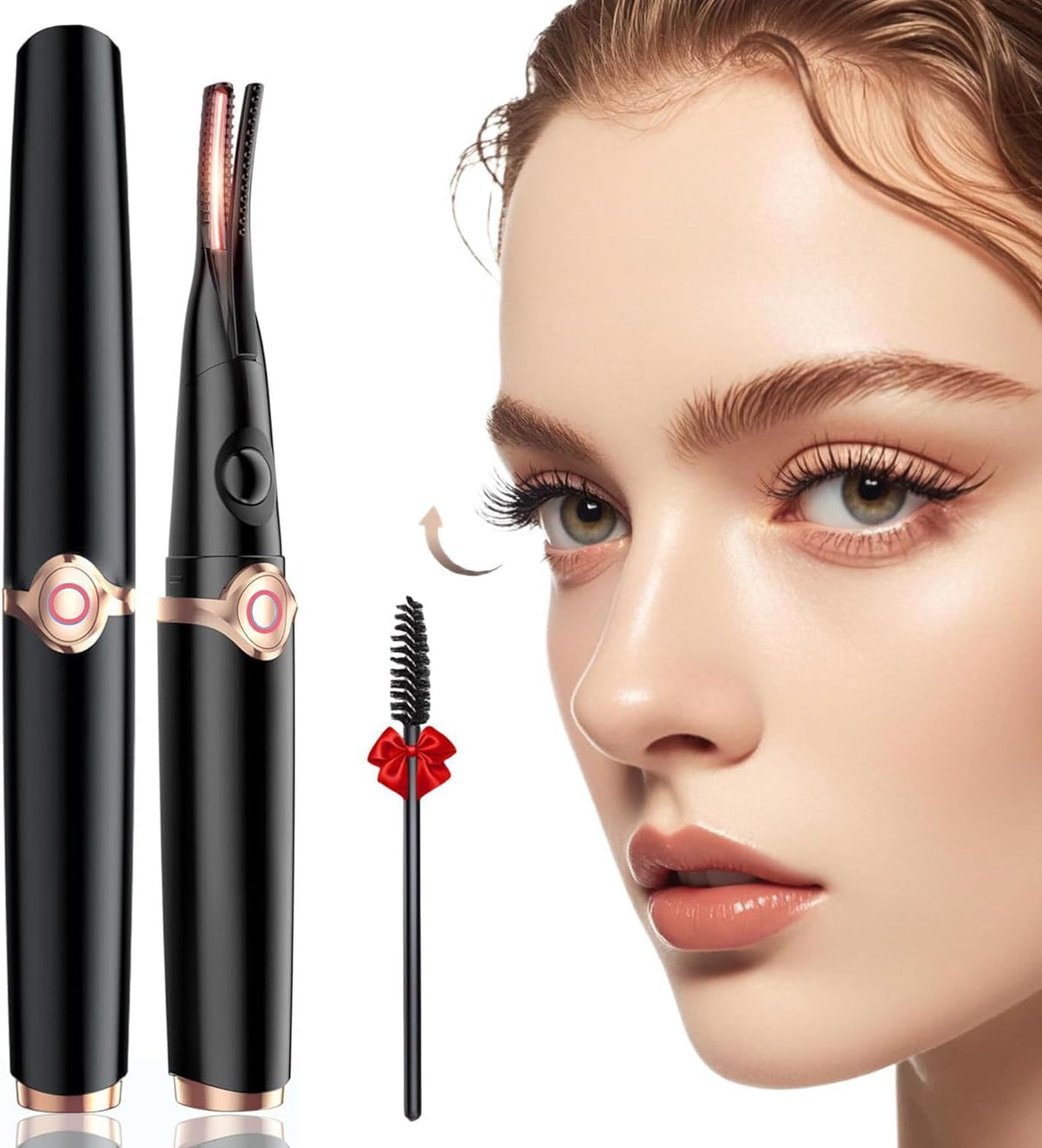 Heated Eyelash Curler - 2-in-1 Clip-Type Design, 3 Temperature Modes, USB Rechargeable Electric Curler