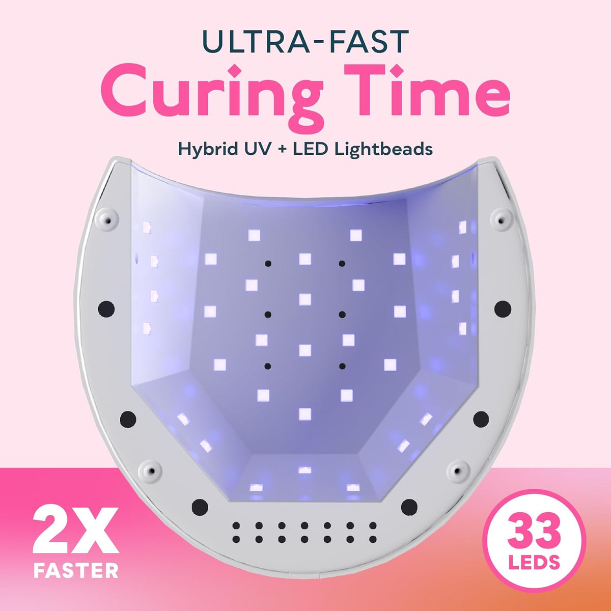 UV LED Nail Lamp for Gel Polish, Professional Curing Light with 4 Timer Settings