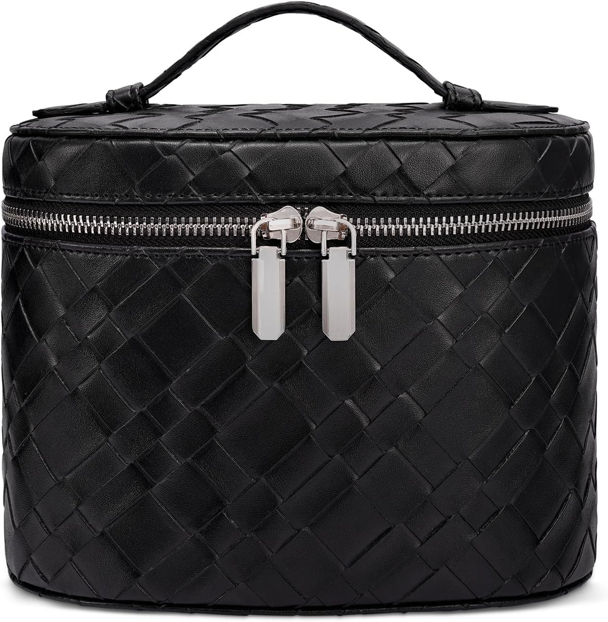 Portable Makeup Bag with Removable Compartments and Handle - Travel Cosmetic Case