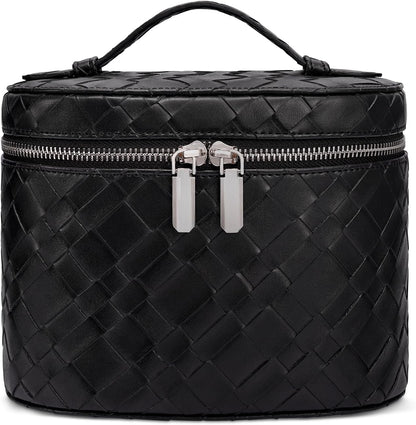 Portable Makeup Bag with Removable Compartments and Handle - Travel Cosmetic Case