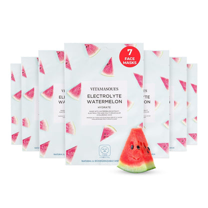 Juicy Collection Triple-Layer Sheet Facial Mask Kit - 7-Pack Korean Skincare for Purifying and Brightening