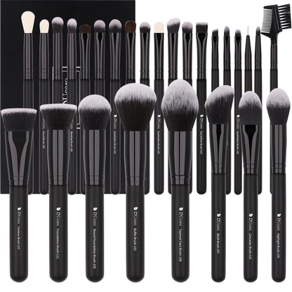 Professional 27Pcs Makeup Brush Set - Premium Synthetic Kabuki Foundation Blending Face Powder Eye Shadow Brushes