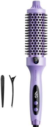 1.5 Inch Heated Round Brush with Ionic Technology and 5 Heat Settings for Blowout Look