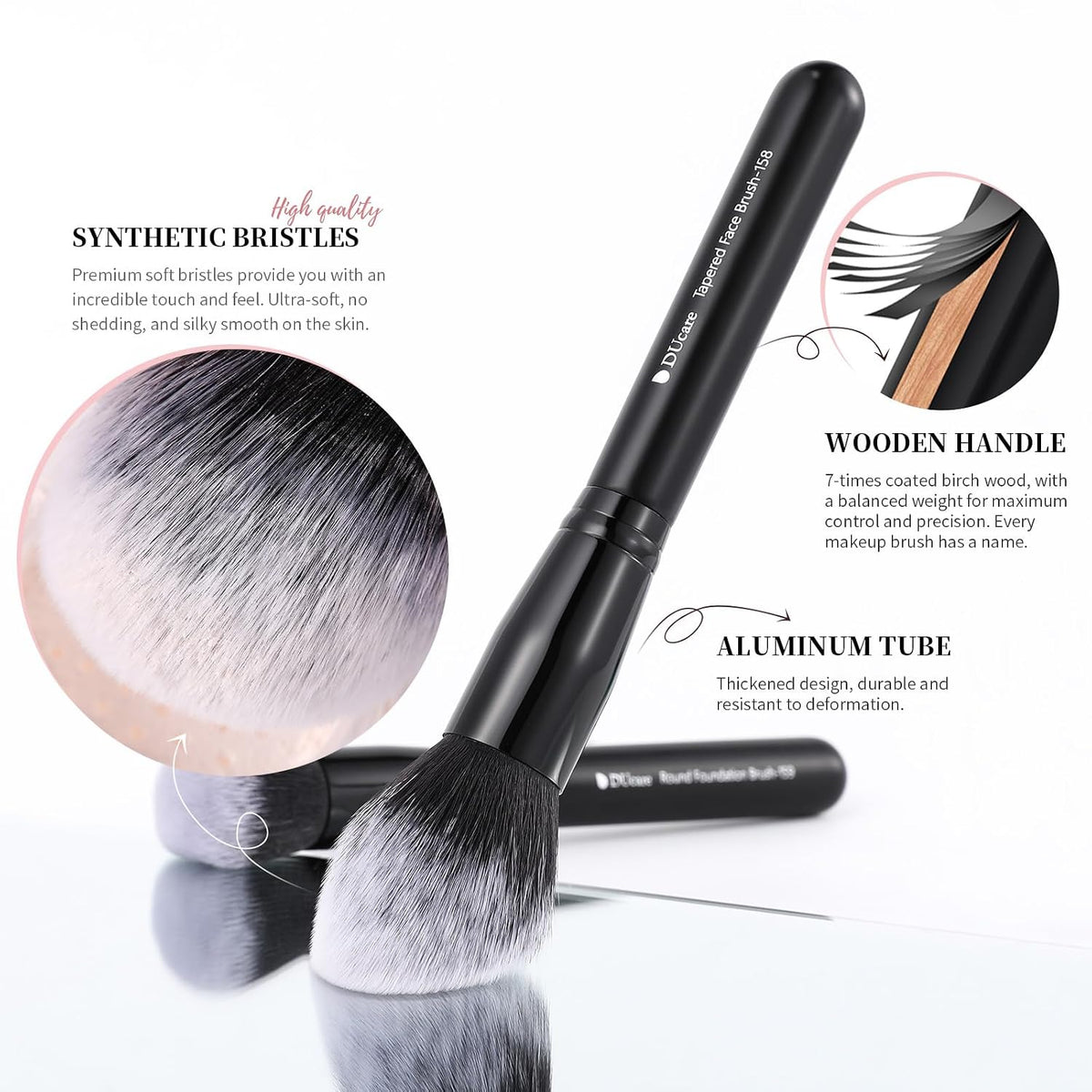 Professional 27Pcs Makeup Brush Set - Premium Synthetic Kabuki Foundation Blending Face Powder Eye Shadow Brushes