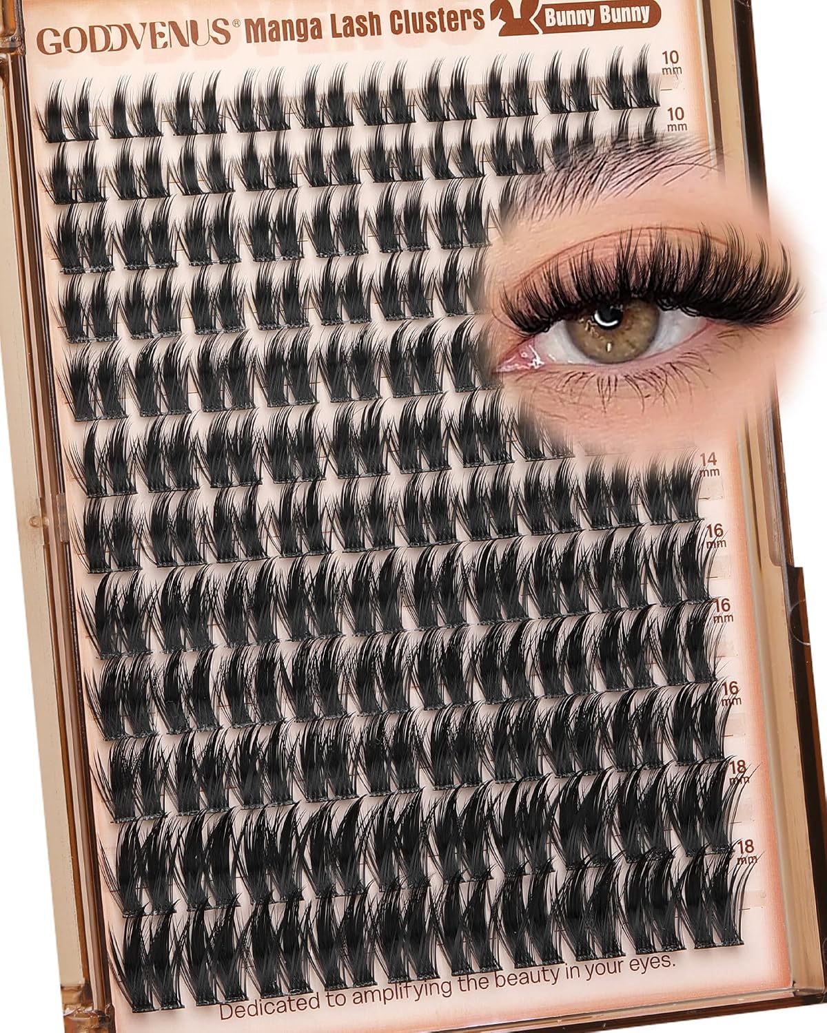 Manga Lash Clusters With Spikes Wispy Eyelash Extensions Fluffy Anime Individual Lashes (D Curve 12-18mm 204pcs)
