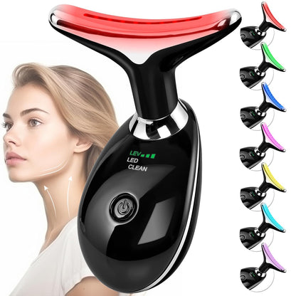 Facial Massager for Face and Neck, 7 Color Light Therapy Sculpting Wand Tool for Women
