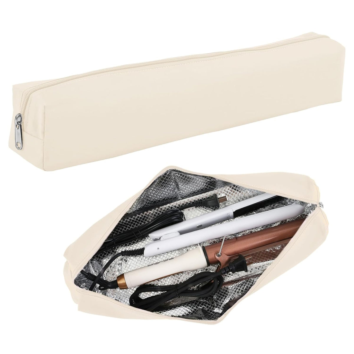 Professional Hot Hair Tools Organizer Bag - Heat Resistant Travel Case for Curling Irons and Flat Irons