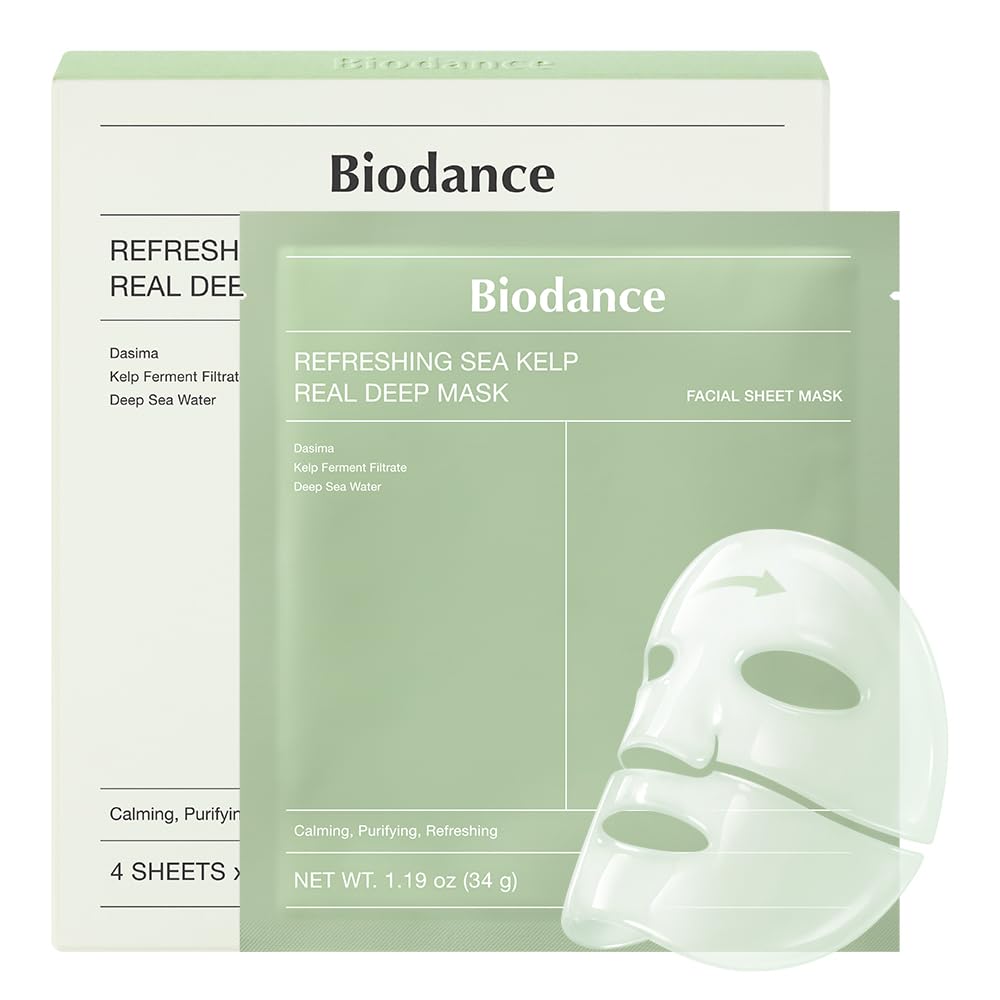 Bio-Collagen Real Deep Mask, Hydrating Overnight Hydrogel Face Mask, Pore Minimizing, 16 Sheets