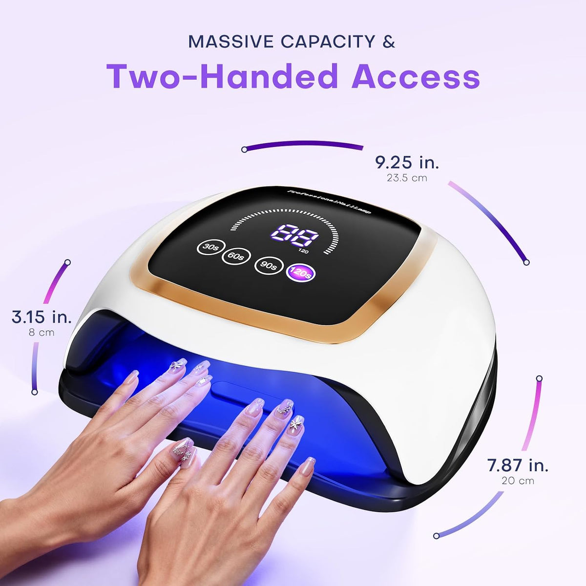 180W UV LED Nail Lamp for Gel Polish, Professional Dryer with 42 Beads and LCD Display