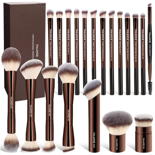 20 Pcs Professional Makeup Brush Set with Gift Box, Double-Ended Multi-functional Beauty Tools