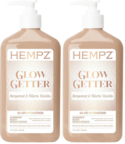 Glow Getter Body Lotion, Hydrating Shimmer Moisturizer with Shea Butter & Mica, 17 oz.