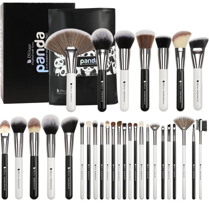 Professional 27Pcs Makeup Brush Set - Premium Synthetic Kabuki Foundation Blending Face Powder Eye Shadow Brushes