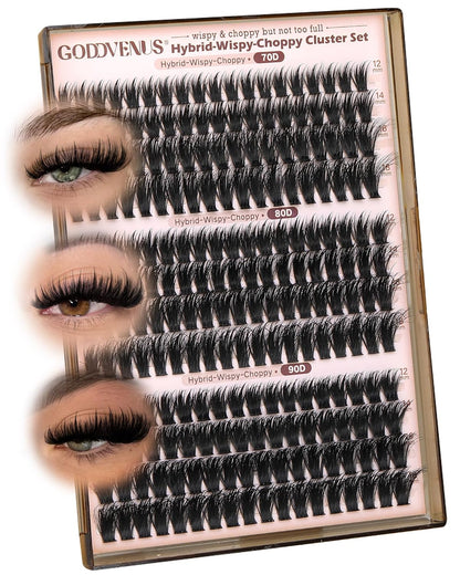 Manga Lash Clusters With Spikes Wispy Eyelash Extensions Fluffy Anime Individual Lashes (D Curve 12-18mm 204pcs)