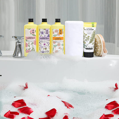 Luxury Spa Gift Basket for Women - Lavender Rose Chamomile Eucalyptus Bath Set