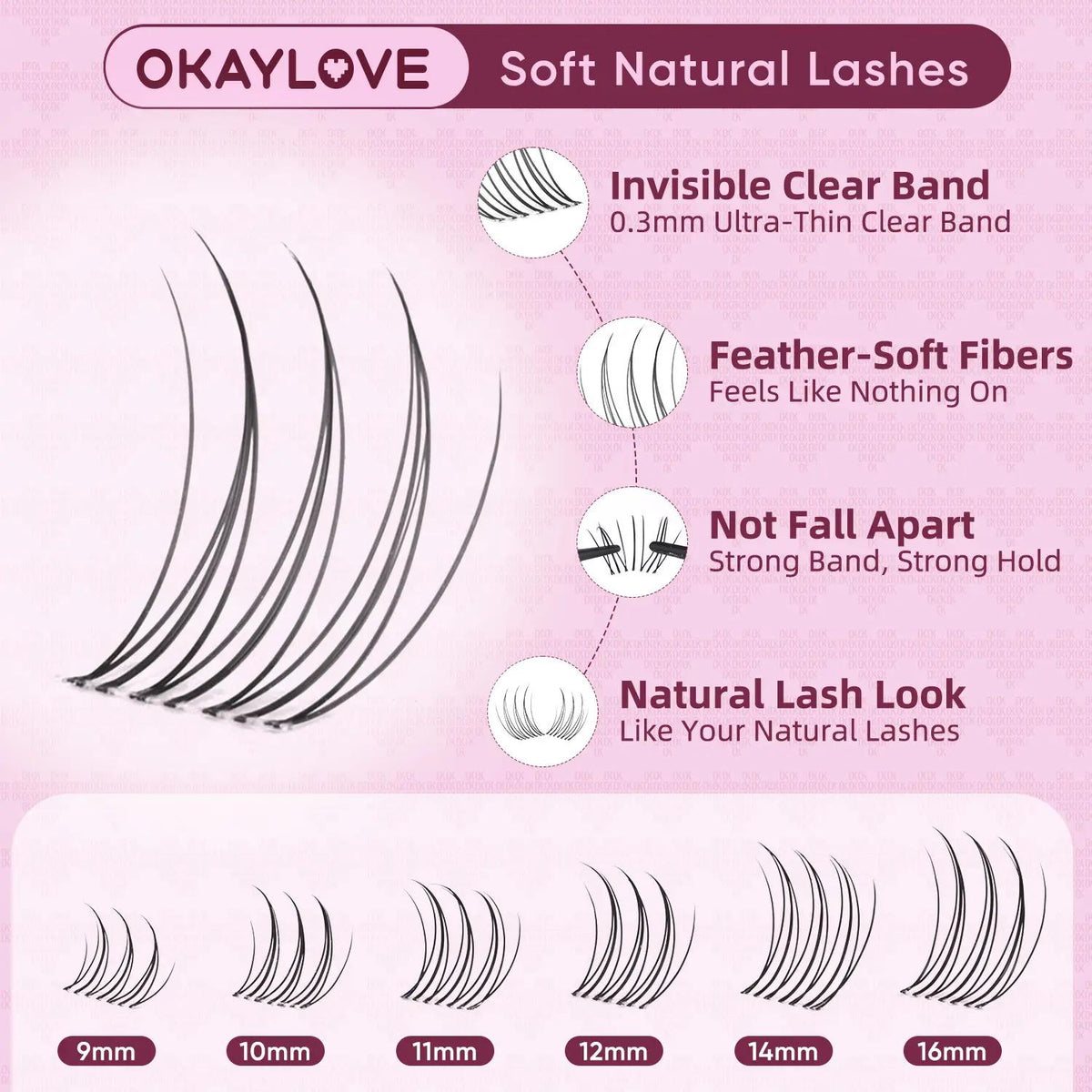 Brown Idol Lash Clusters Kit - D Curl Wispy Extension Kit for Natural DIY Makeup