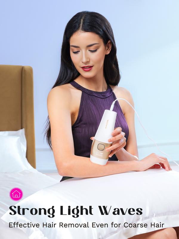 IPL Hair Removal with Ice Cooling Function, 24J High Energy Corded Laser for Body and Bikini