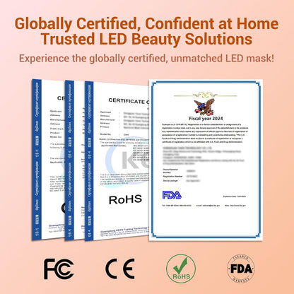 LED Face Mask Light Therapy - 4 Modes Red Light Therapy for Face with 400 LEDs