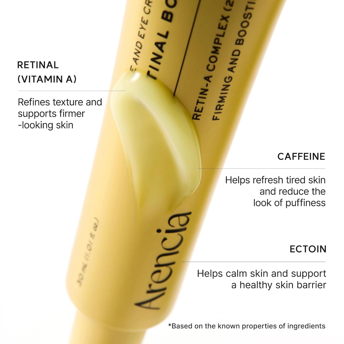 Retinal Booster Shot Serum, Firming Advanced Night Serum with Caffeine and Ectoin for Mature Skin