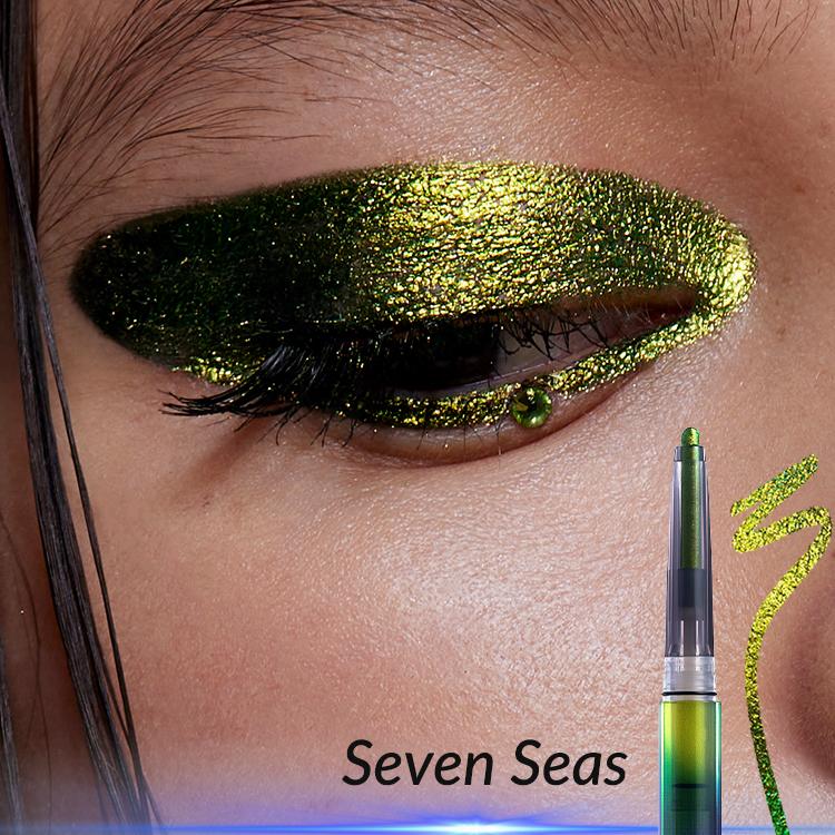 Melt-On Eyeliner - Smooth Sparkly Metallic Multichrome, Waterproof & Long-Lasting Eye Makeup