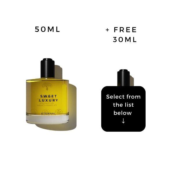 Sweet Luxury Perfume Oil for Men & Women, 50ml with Bonus 30ml Bottle of Your Choice