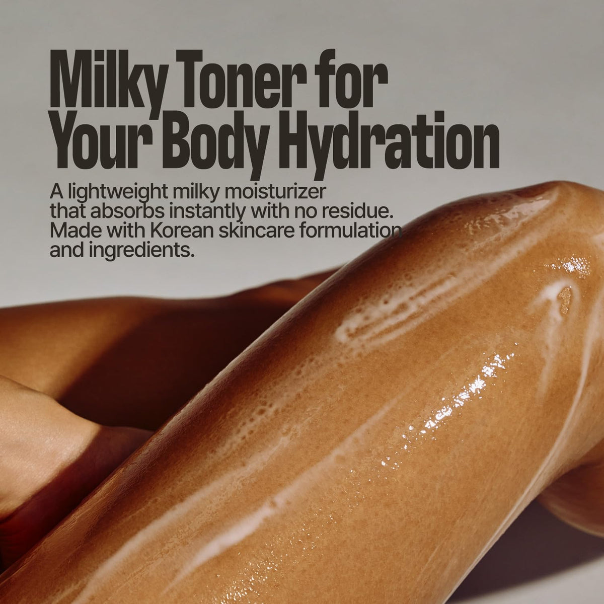 Melt-in Body Toner and Milky Body Moisturizer with Ceramide, Warm Toasted Sugar Scent