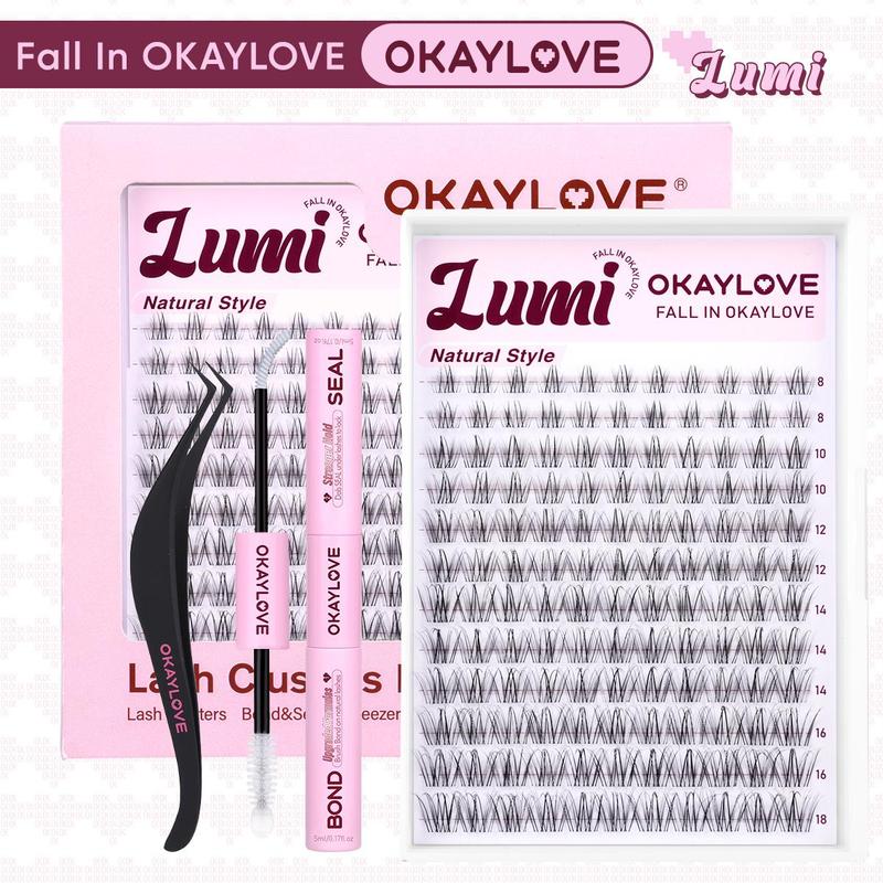 Brown Idol Lash Clusters Kit - D Curl Wispy Extension Kit for Natural DIY Makeup