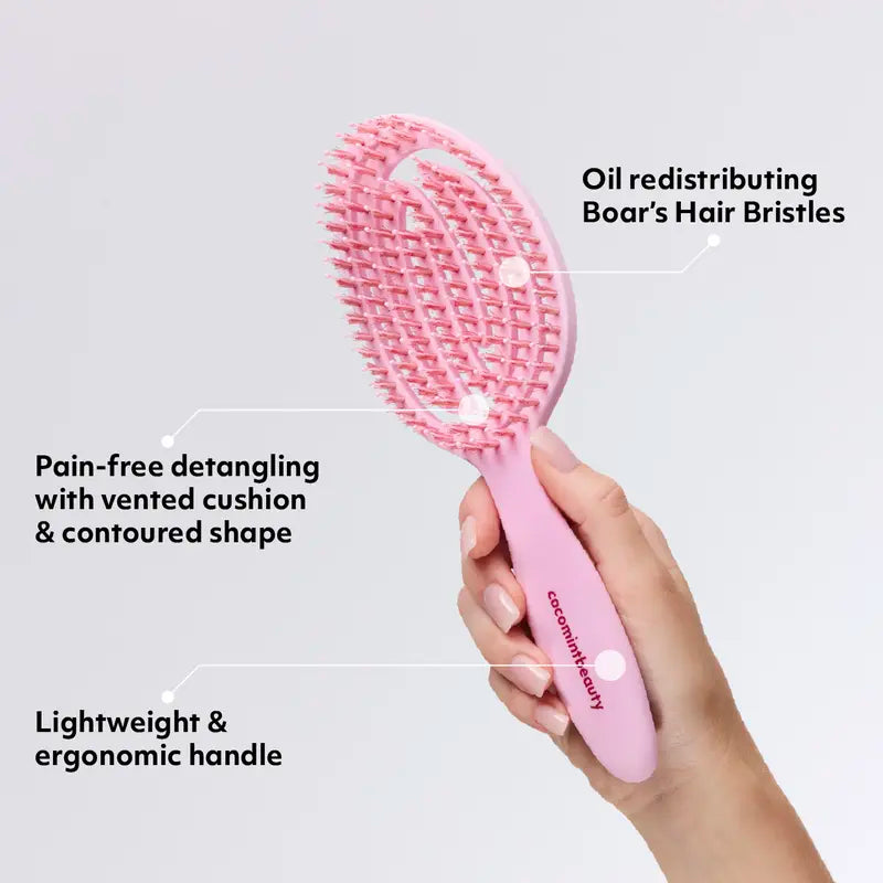Next-Gen Boar's Hair Wellness Brush for Scalp Health, Detangling & Circulation Boost