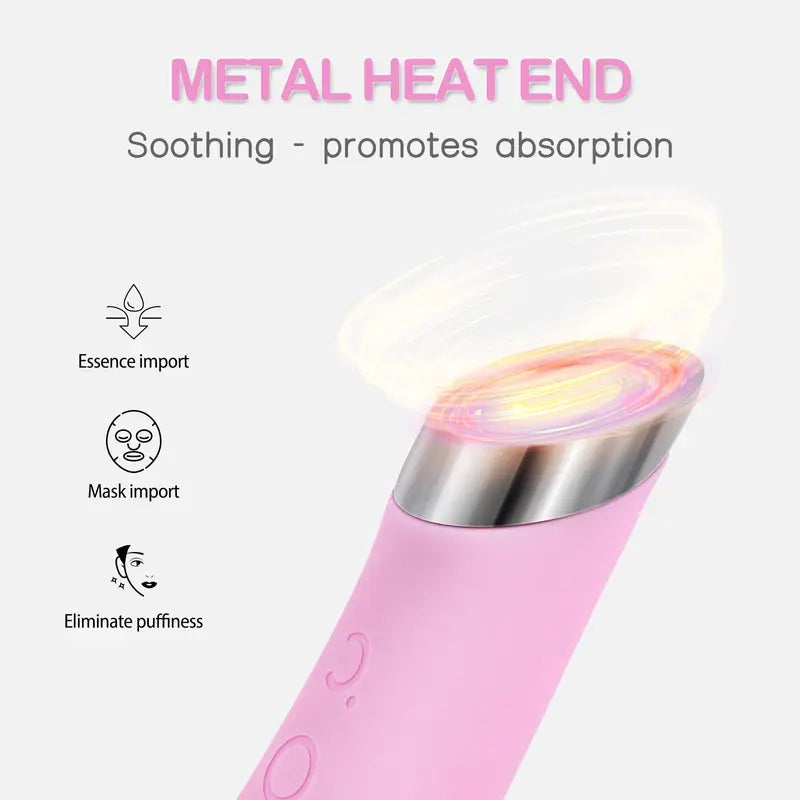 Heatable Vibrating Facial Cleansing Brush - Silicone Face Scrubber for Deep Cleansing and Massage