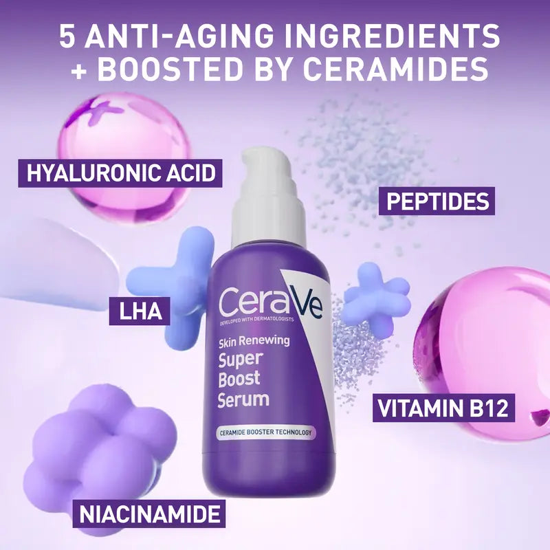 Anti-Aging Serum with 5 Active Ingredients and Ceramides for Hydrated, Plumper Skin