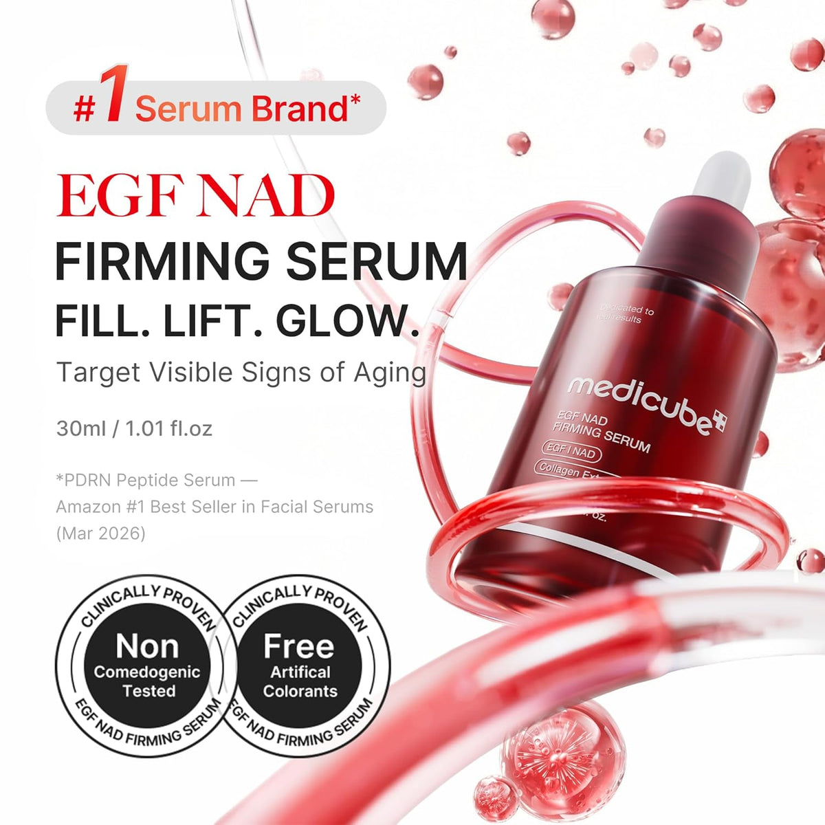 NAD EGF Firming Serum for Face & Neck - Anti-Aging with Peptide & Collagen
