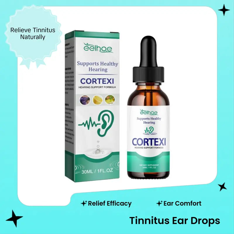 Tinnitus Relief Ear Drops - Natural Earwax Cleaning and Ear Discomfort Relief Formula