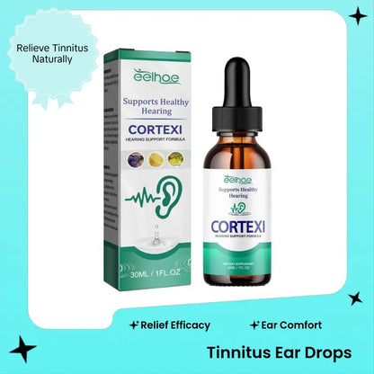 Tinnitus Relief Ear Drops - Natural Earwax Cleaning and Ear Discomfort Relief Formula