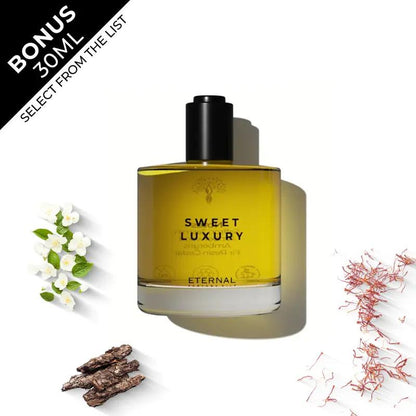 Sweet Luxury Perfume Oil for Men & Women, 50ml with Bonus 30ml Bottle of Your Choice