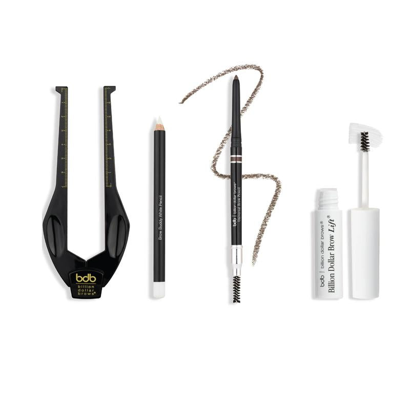 Professional Eyebrow Symmetry Mapping Kit with Precision Ruler for Perfect Makeup Application
