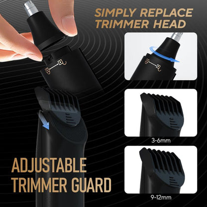 Electric Groin and Body Hair Trimmer for Men and Women, Waterproof Dual Head Shaver