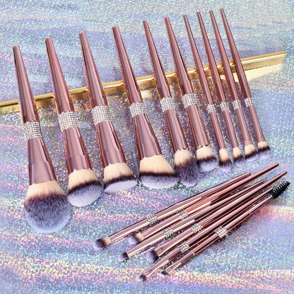 16Pcs Makeup Brushes Set with Elegant Holder Case, Premium Ultra Soft Professional Brushes for Foundation, Blush, Powder, and Eyeshadow
