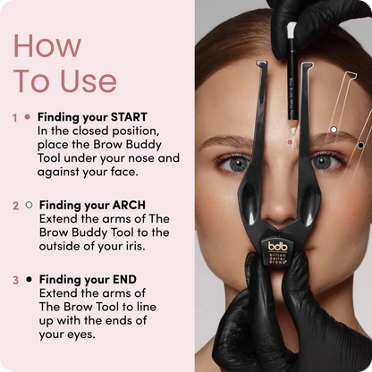 Professional Eyebrow Symmetry Mapping Kit with Precision Ruler for Perfect Makeup Application