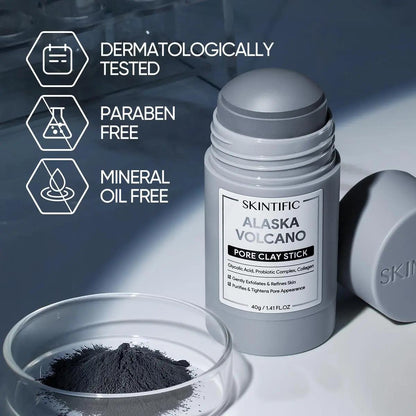 Clay Stick 2PCS Combo - Mugwort Clarifying, Volcanic Detox & Bright Boost Even Tone Deep Pore Cleansing