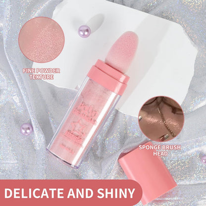 4 Color Fairy Dust Highlight Patting Powder - Full Body Contouring and Pearlescent Shimmer for Face and Eyes