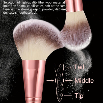 70Pcs Pink Makeup Brushes Set - Professional Multi-functional Kit with Case and Accessories