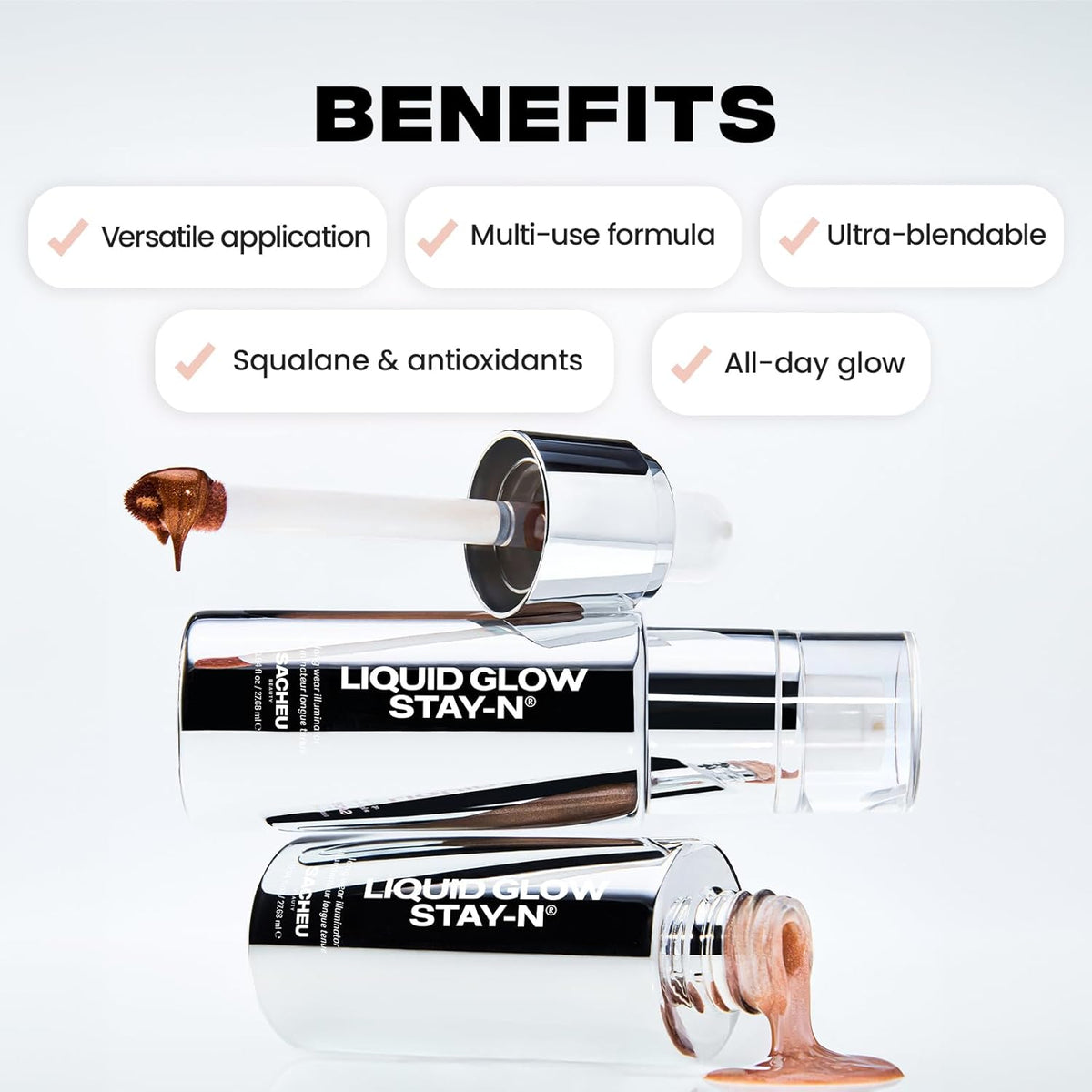 Liquid Glow Illuminator & Highlighter - 30ml Long Lasting Luminous Dewy Finish Makeup