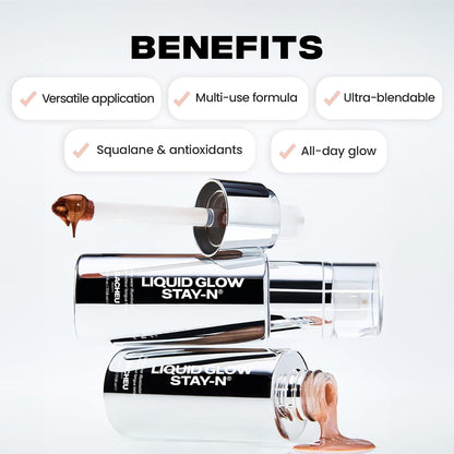 Liquid Glow Illuminator & Highlighter - 30ml Long Lasting Luminous Dewy Finish Makeup